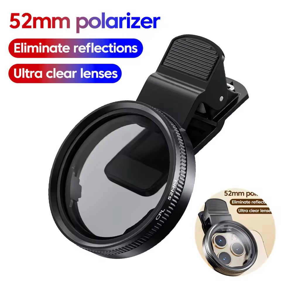 Photography Kit Xiaomi 15T Pro - MINI 52mm Clip-on Phone Filter Holder