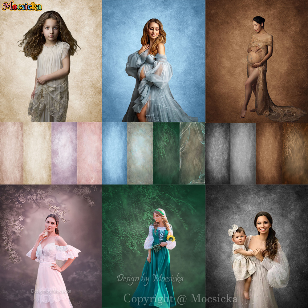 Photography Backdrop Muslin - Mocsicka Abstract Texture Maternity Portrait Backdrops