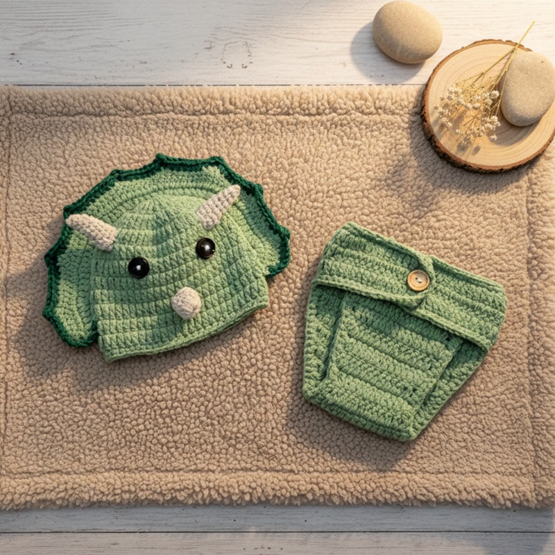 2pcs Crochet Dinosaur Newborn  - Photography Life recension och pris