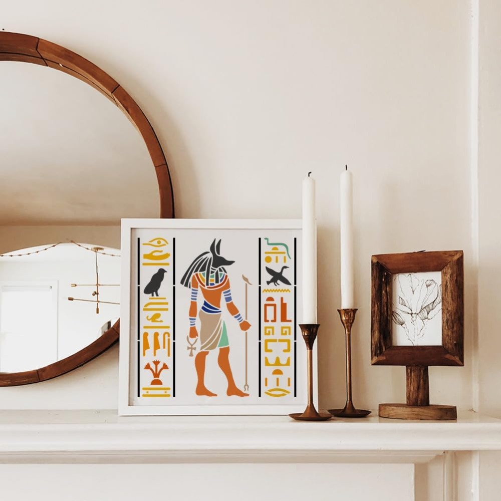 4 PCS Egyptian Symbols Stencil - Photography Model recension och pris