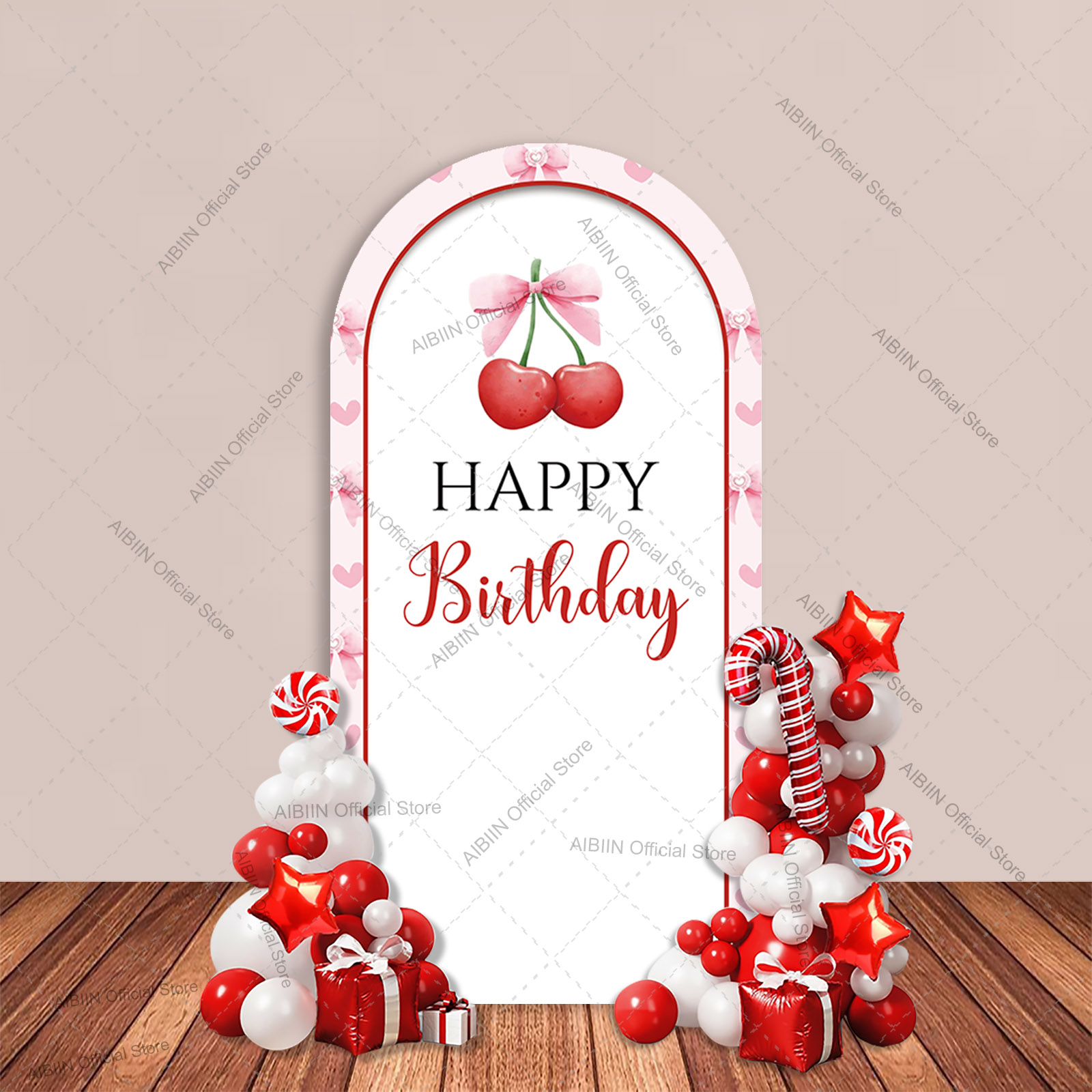 Girl Cherry Happy Birthday Arc - Photography Zone System recension och pris