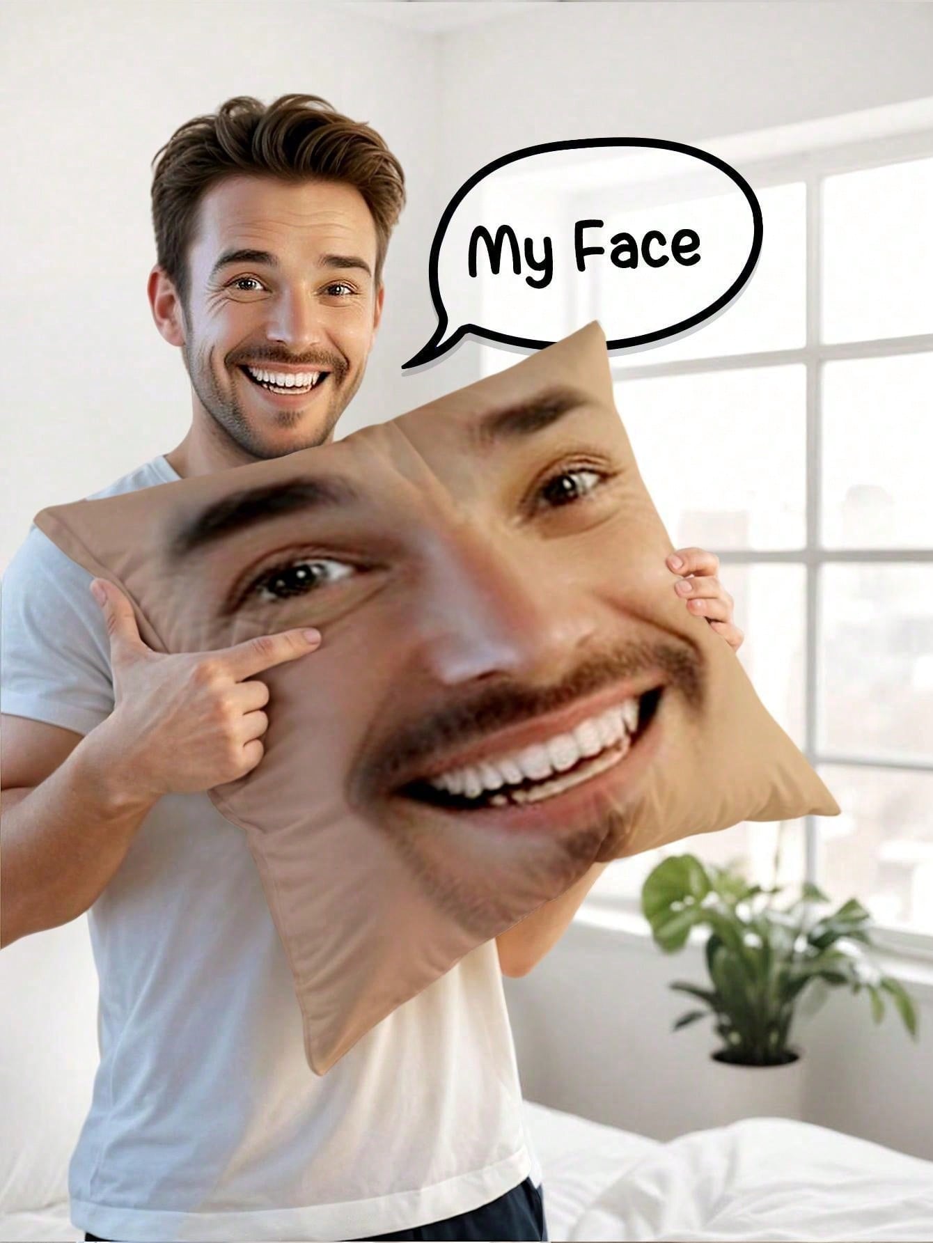 1pc Custom Face Square Pillow  - Photography Ideas recension och pris