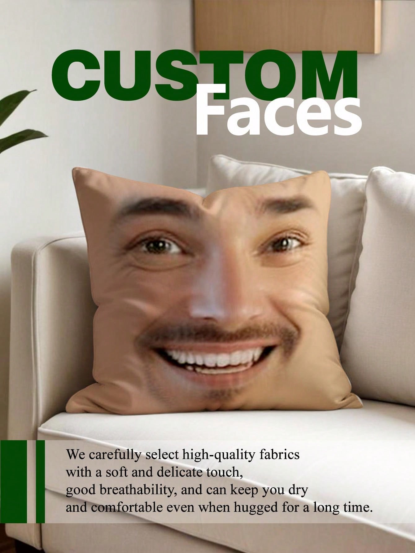 1pc Custom Face Square Pillow  - Photography Ideas recension och pris