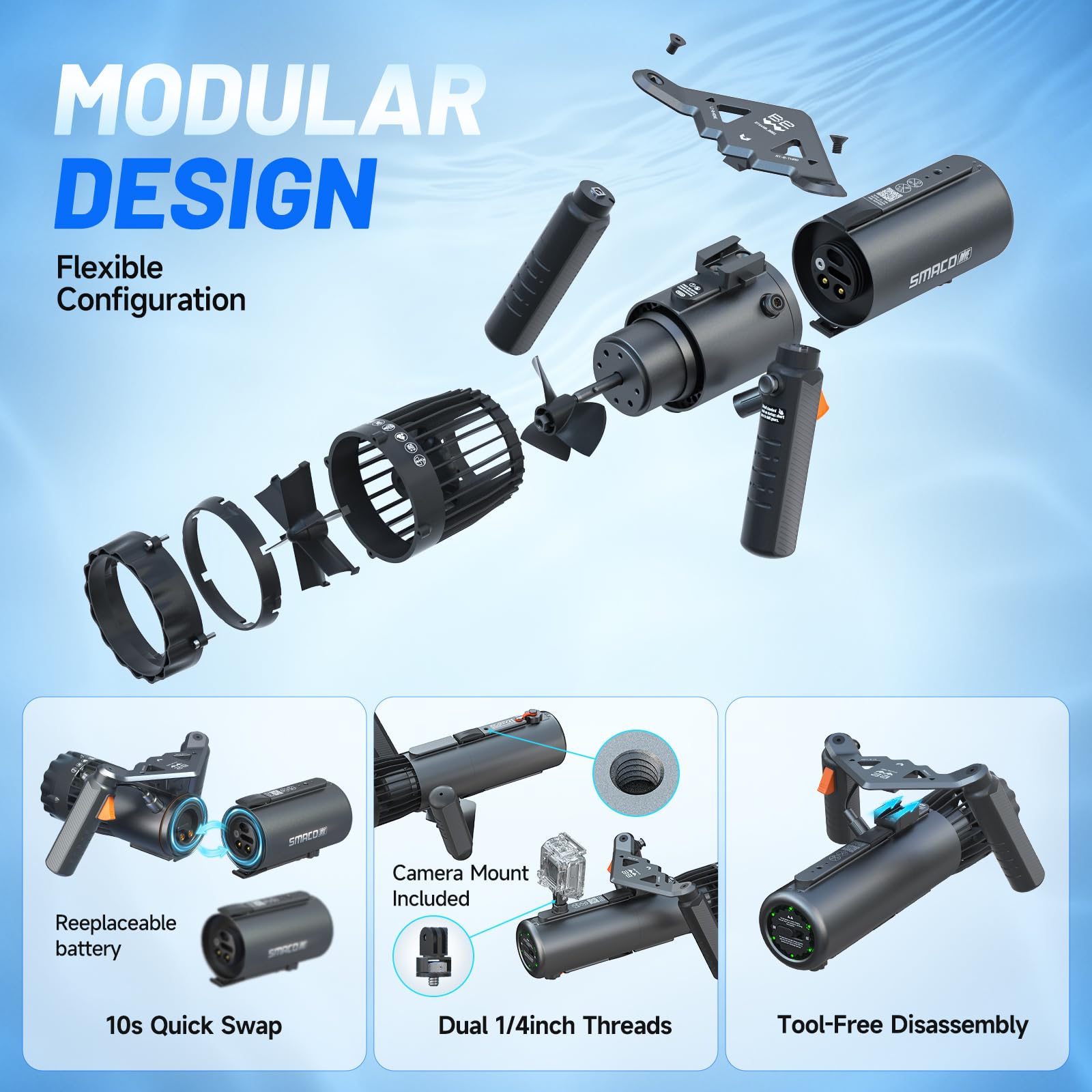 SMACO Underwater Scooter Dual  - Photography Videos recension och pris