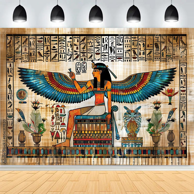Ancient Egyptian Hieroglyphic  - Photography Backdrop Muslin recension och pris