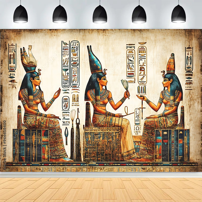Ancient Egyptian Hieroglyphic  - Photography Backdrop Muslin recension och pris